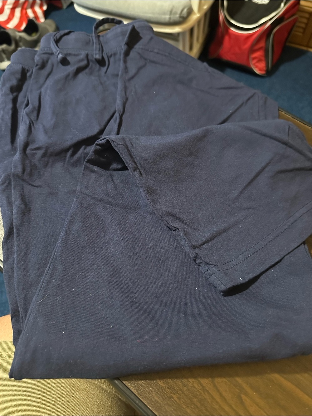 Women's Navy Drawstring Track Pants - Comfortable Everyday Joggers